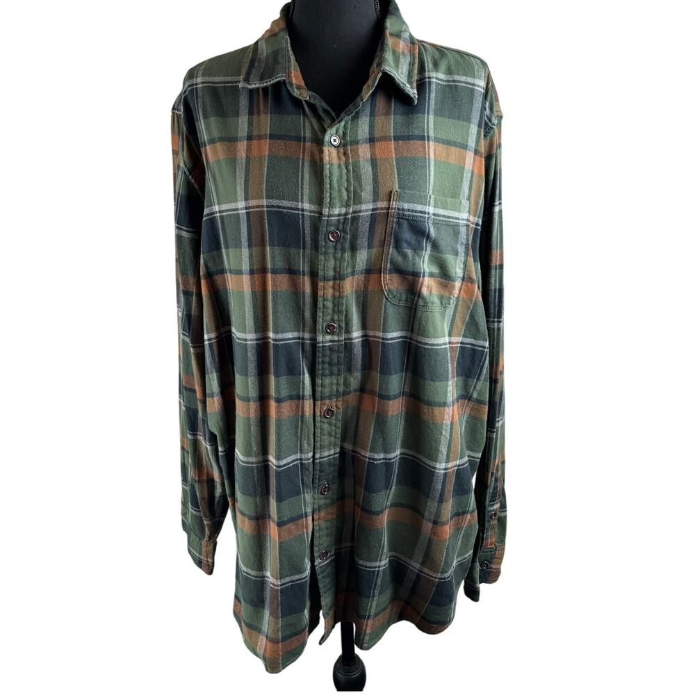 Gap Standard Fit Stretch Long Sleeve Button Up Plaid XL